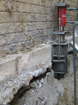 Commercial Push Pier Installation in Niles