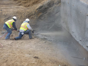 Shotcrete installation in Michigan & Indiana