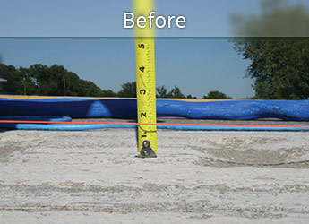 Before leveling Battle Creek roadway with PolyLevel®