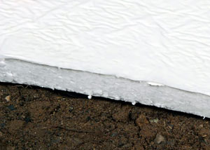 Insulation installed on a crawl space floor in Big Rapids