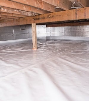 Installed crawl space insulation in Ionia