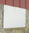 head-on view of one of our doors installed in Ludington for crawl spaces