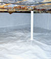 A sealed crawl space in South Bend with a vapor barrier