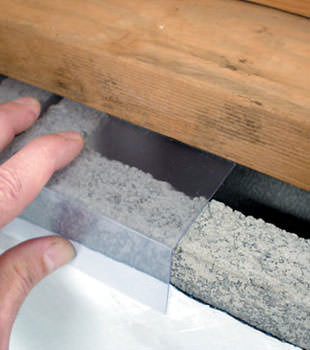 Block wall clear covering for wet crawl spaces in Niles