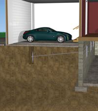 A street creep repair system implementing foundation wall anchors in a Hillsdale home.