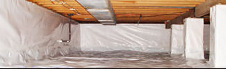 an encapsulated crawl space system in South Bend