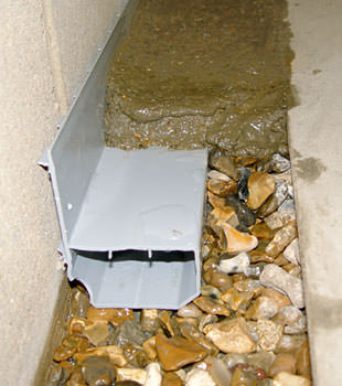 A basement drain system installed in a South Bend home