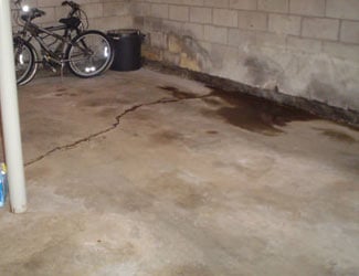 basement floor crack repair system in Michigan & Indiana