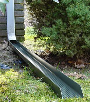 Gutter downspout extension installed in Allegan